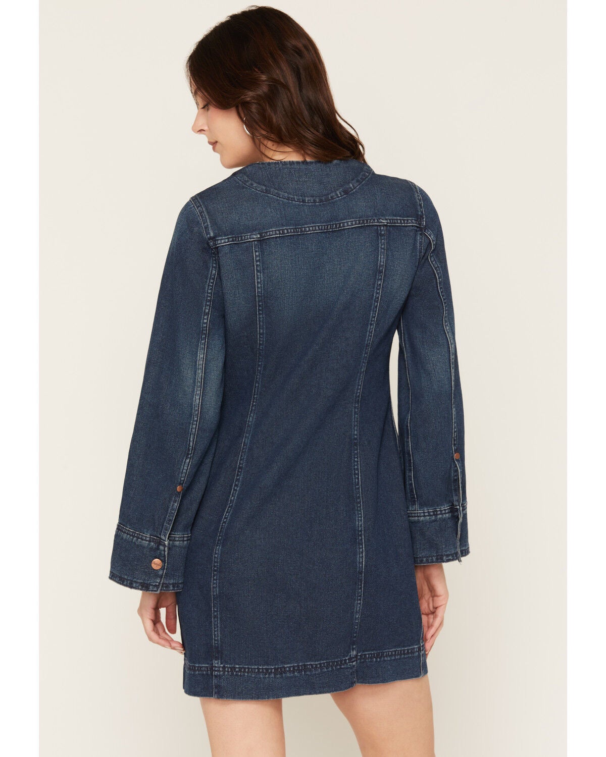 Image #4 - Wrangler Women's Mod Denim Mini Dress, Dark Wash, hi-res