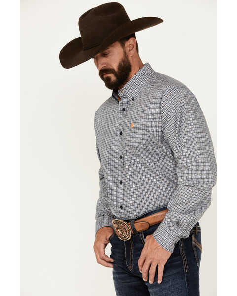 Image #2 - Cinch Men's Geo Print Long Sleeve Button-Down Stretch Western Shirt, Navy, hi-res