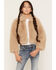 Image #1 - Shyanne Girls' Polar Bluff Faux Fur Sparkle Jacket, Khaki, hi-res