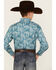 Image #4 - Rock & Roll Denim Boys' Cactus Print Long Sleeve Pearl Snap Stretch Western Shirt, Turquoise, hi-res