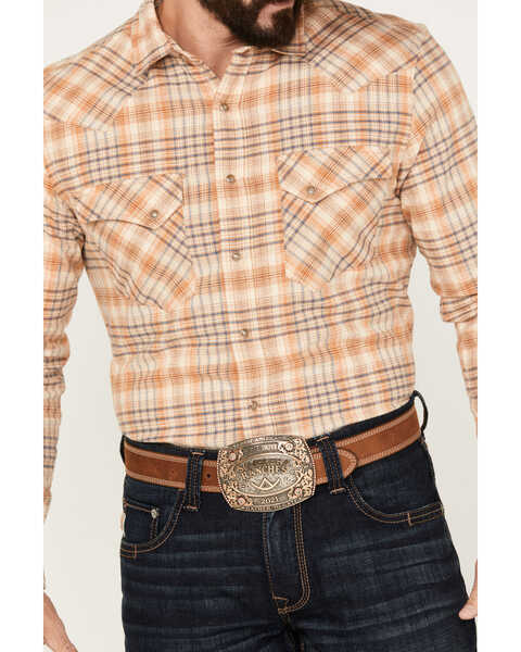 Image #3 - Pendleton Men's Wyatt Long Sleeve Snap Western Shirt, Tan, hi-res