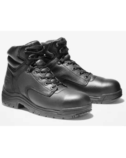 Image #1 - Timberland PRO Men's Titan 6" Work Boots - Alloy Toe , Black, hi-res