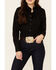 Image #4 - Wrangler Women's Long Sleeve Snap Stretch Western Top, Black, hi-res