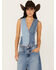 Image #1 - Driftwood Women's Medium Wash Color Block Denim Vest , Medium Wash, hi-res