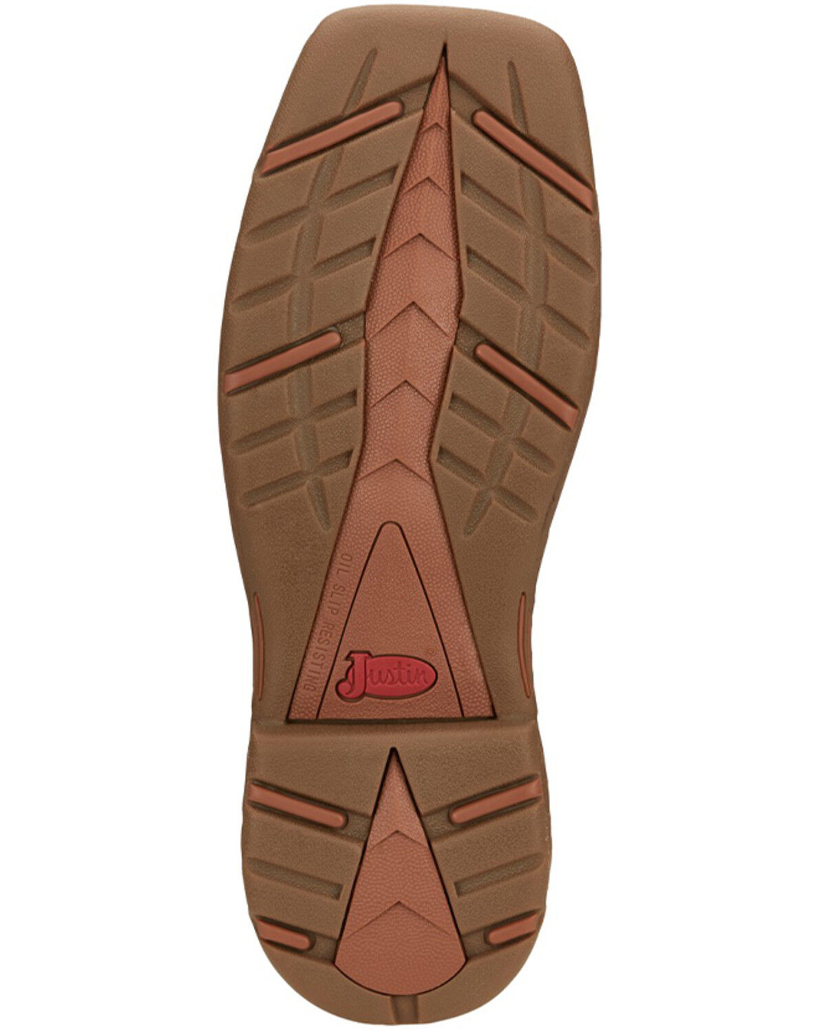 Image #7 - Justin Men's Rush Short Base Performance Western Boots - Broad Square Toe, Brown, hi-res
