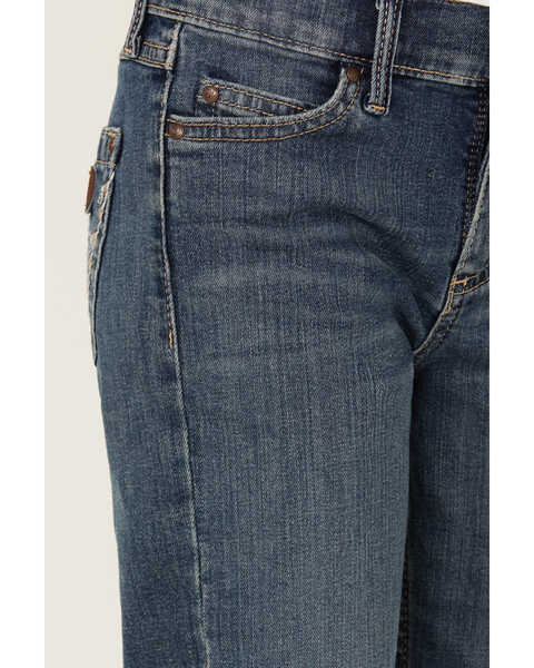 Image #2 - Wrangler Girls' Lindsey Medium Wash Stretch Trouser Jeans , Medium Wash, hi-res