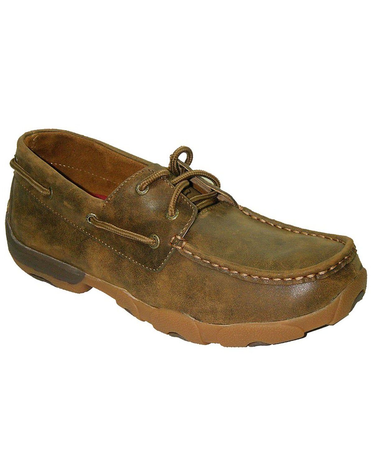 Twisted X Men's Driving Shoes - Moc Toe, Brown, hi-res
