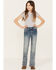 Image #3 - Shyanne Girls' Floral Dreamcatcher Bootcut Jeans, Blue, hi-res