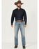 Image #1 - Cinch Men's White Label Medium Wash Relaxed Straight Rigid Denim Jeans, Indigo, hi-res