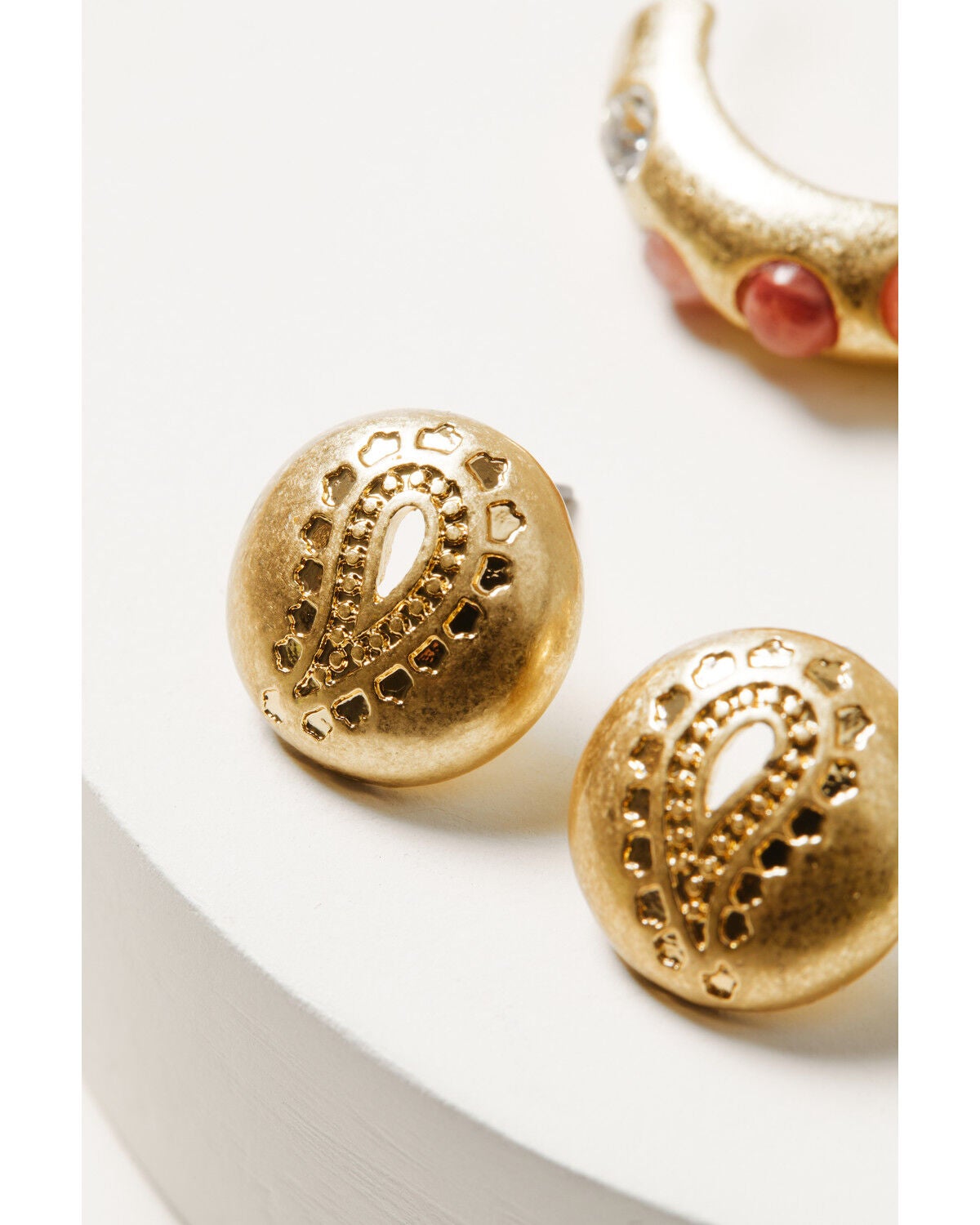 Image #4 - Shyanne Women's Rosewood Paisley Earring Set - 10 Piece, Gold, hi-res