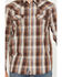 Image #3 - Moonshine Spirit&reg; Men's Claim Jump Plaid Print Snap Western Shirt, Brown, hi-res