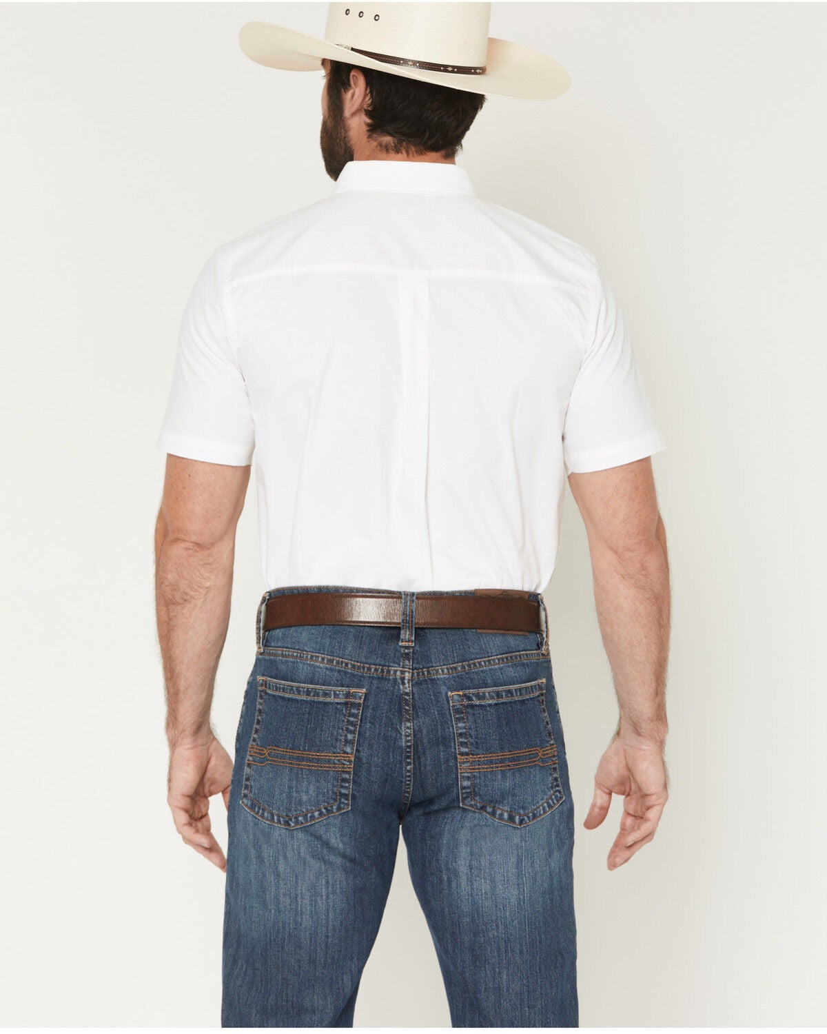 Image #4 - Cody James Men's Basic Solid Short Sleeve Button-Down Stretch Western Shirt - Big, White, hi-res