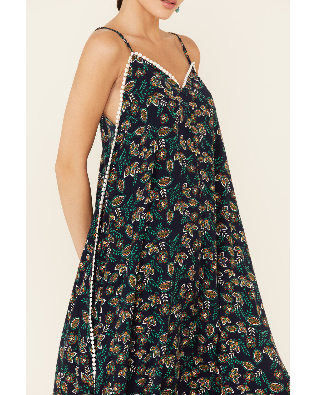 Image #3 - Molly Bracken Women's Hanky Hem Midi Dress, Navy, hi-res