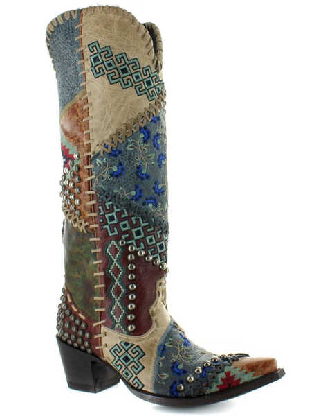 Image #1 - Old Gringo Women's Blow Out Western Boots - Snip Toe, Multi, hi-res