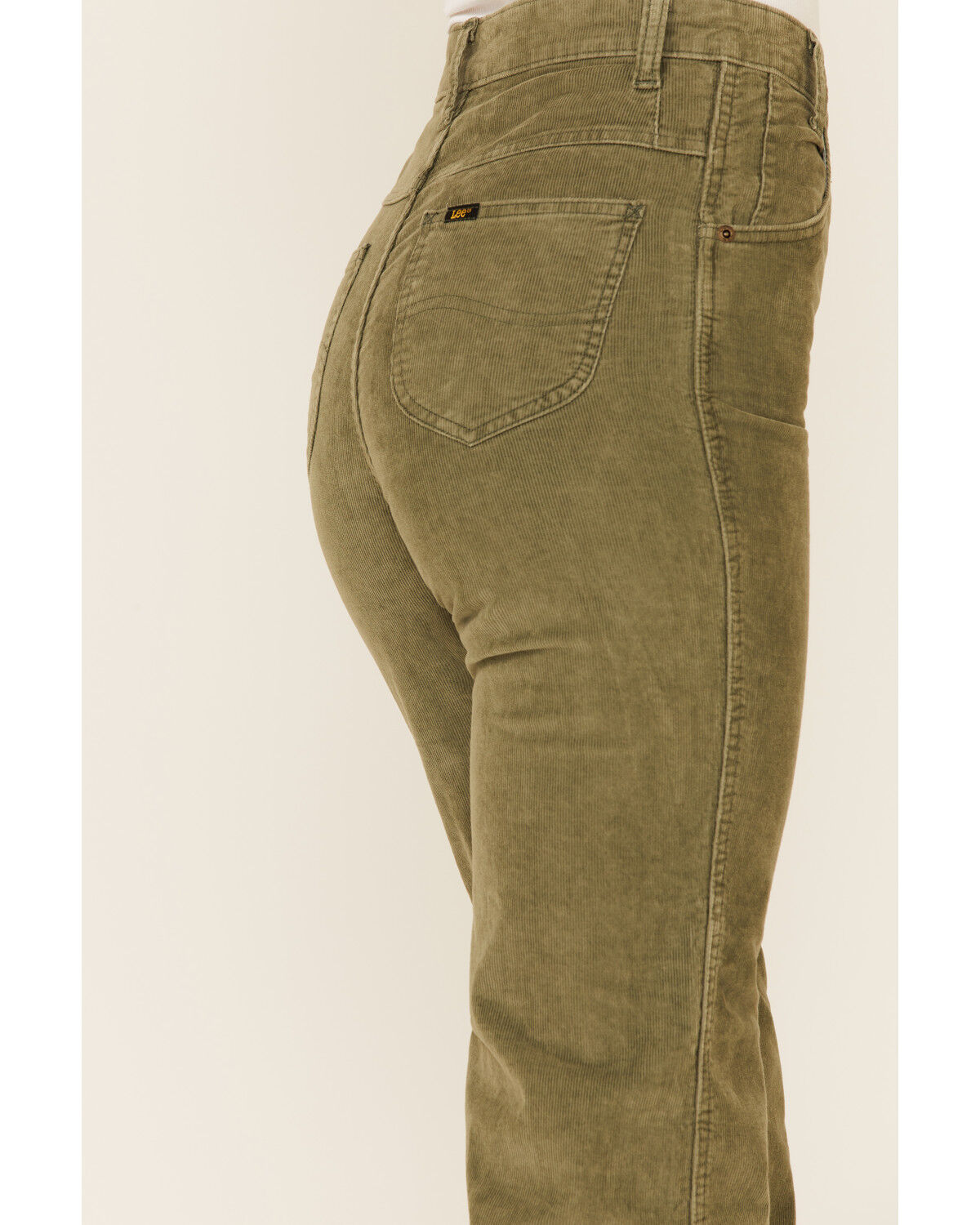 Image #3 - Lee Women's Olive Corduroy High Rise Flare Jeans, Olive, hi-res