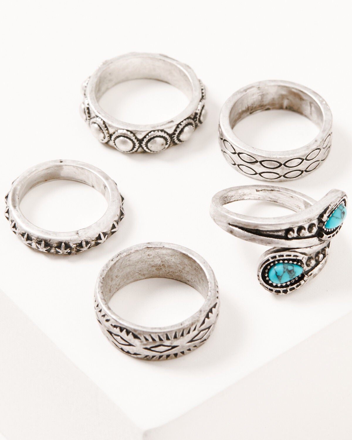 Idyllwind Women's Stratton Ring Set - 5 Piece, Silver, hi-res