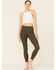 Image #1 - Forina Women's High Waisted Leggings , Olive, hi-res