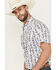 Image #2 - Rodeo Clothing Men's Southwestern Print Short Sleeve Snap Western Shirt, White, hi-res