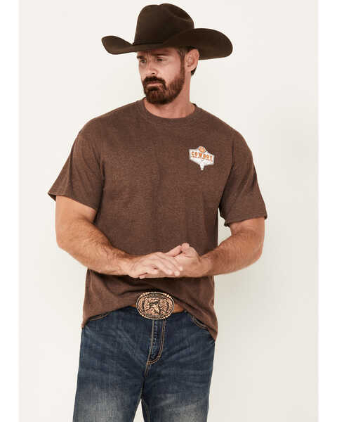 Image #2 - Cowboy Hardware Men's Cowboy Is A Breed Short Sleeve Graphic T-Shirt, Brown, hi-res