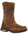 Image #1 - Georgia Boot Men's Athens Superlyte Waterproof Wellington Pull On Safety Boot - Moc toe, Brown, hi-res