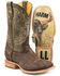 Image #1 - Tin Haul Take No Bull Western Boots - Broad Square Toe, Brown, hi-res