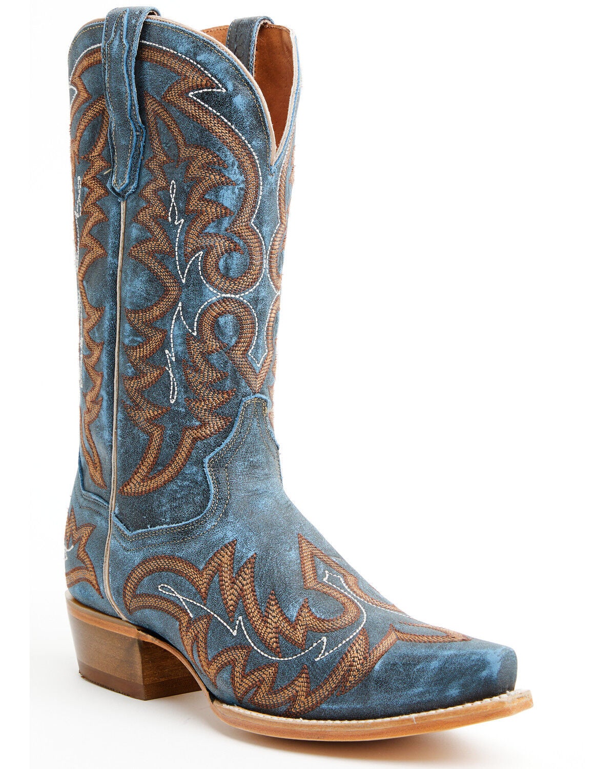 Dan Post Men's Triton Western Boots - Snip Toe, Blue, hi-res