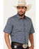 Image #2 - Cody James Men's Open Meadow Floral Print Short Sleeve Button-Down Stretch Western Shirt , Navy, hi-res