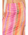 Show Me Your Mumu Women's Dazy Mesh Striped Midi Skirt, Pink, hi-res
