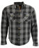 Image #1 - Milwaukee Performance Men's Aramid Checkered Plaid Biker Shirt, Dark Grey, hi-res