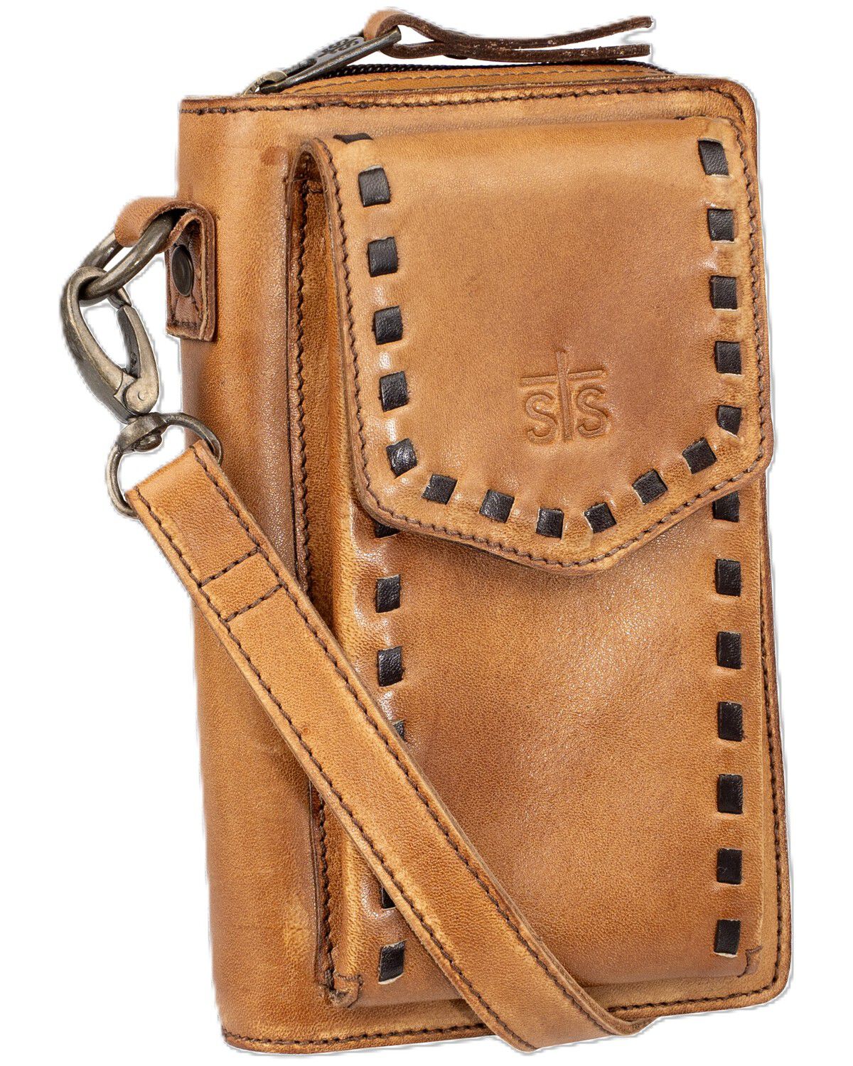 Image #1 - STS Ranchwear by Carroll Women's Bandera Quickdraw Crossbody Wallet, Caramel, hi-res