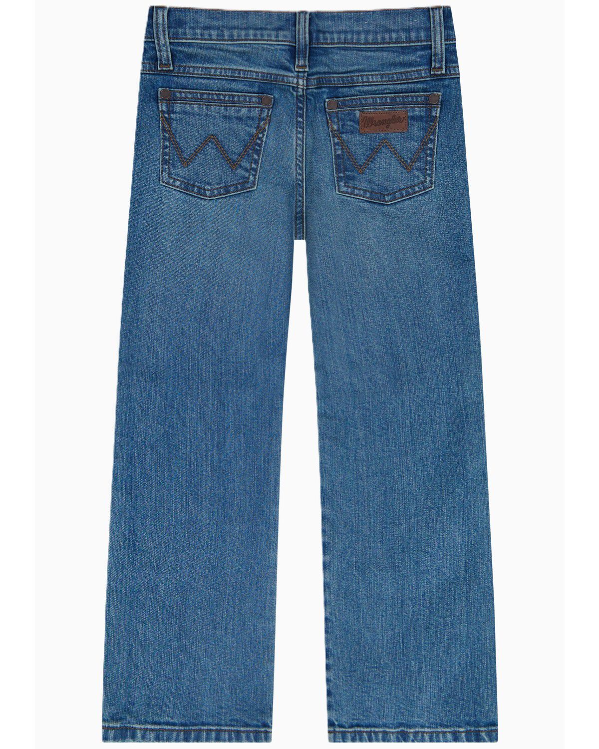 Wrangler Retro Boys' Medium Wash Bowden Relaxed Bootcut Stretch Denim Jeans, Medium Wash, hi-res