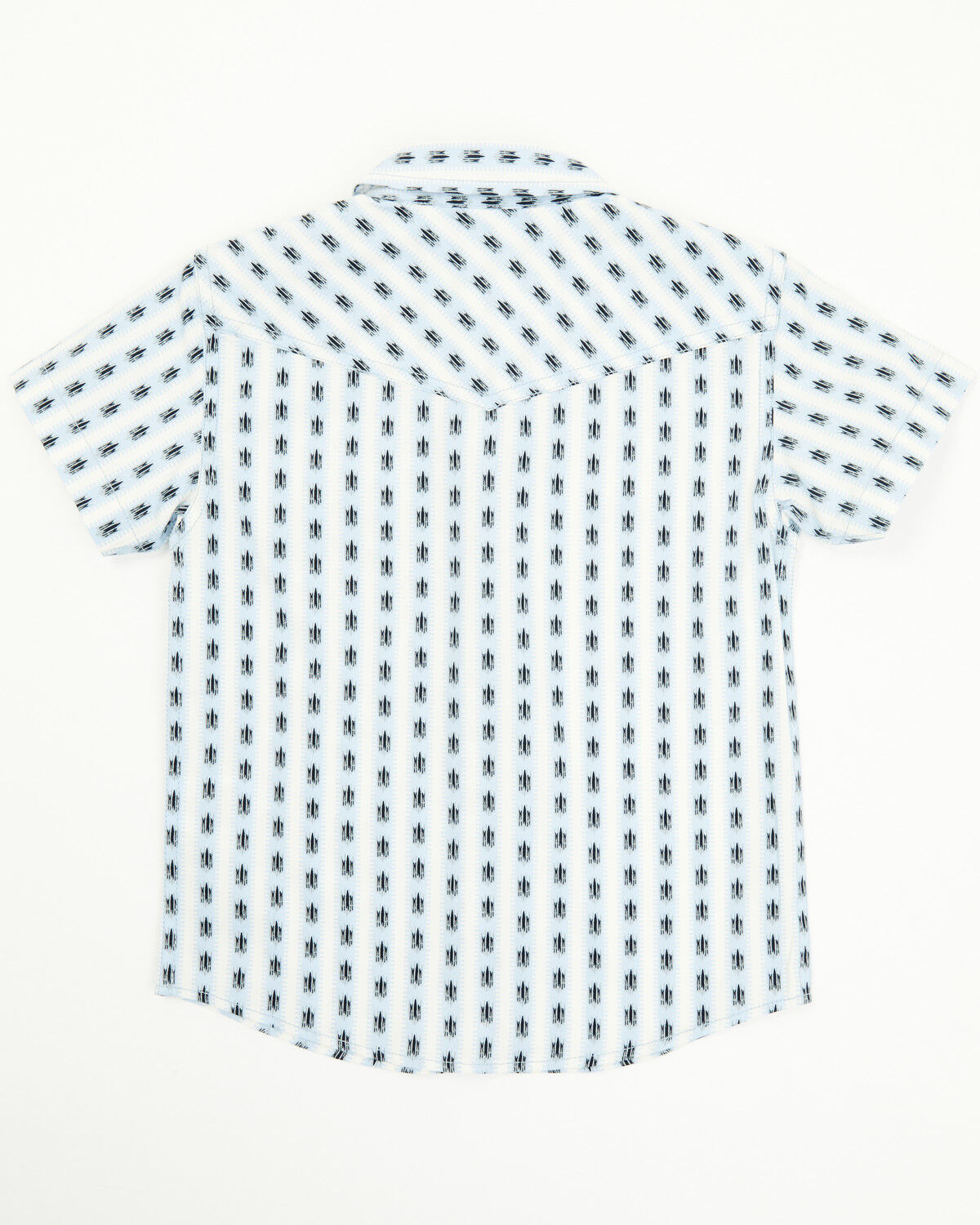 Image #3 - Cody James Toddler Boys' Outlaw Pass Striped Print Short Sleeve Snap Western Shirt, White, hi-res