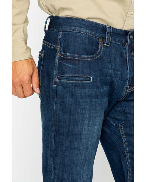 Image #5 - Hawx Men's Medium Dark Wash Stretch Work Denim Jeans , Indigo, hi-res