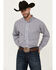 Image #1 - Ariat Men's Walker Plaid Print Long Sleeve Button-Down Western Shirt, Blue, hi-res