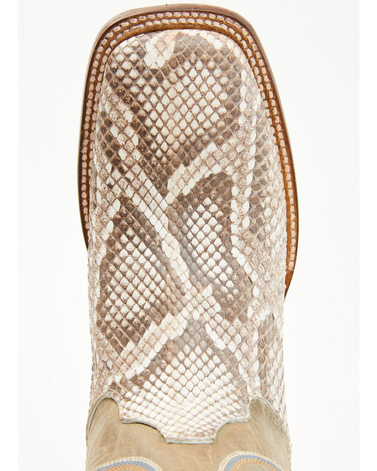 Image #6 - Dan Post Women's Boot Barn Exclusive Exotic Python Western Boots - Broad Square Toe, Natural, hi-res