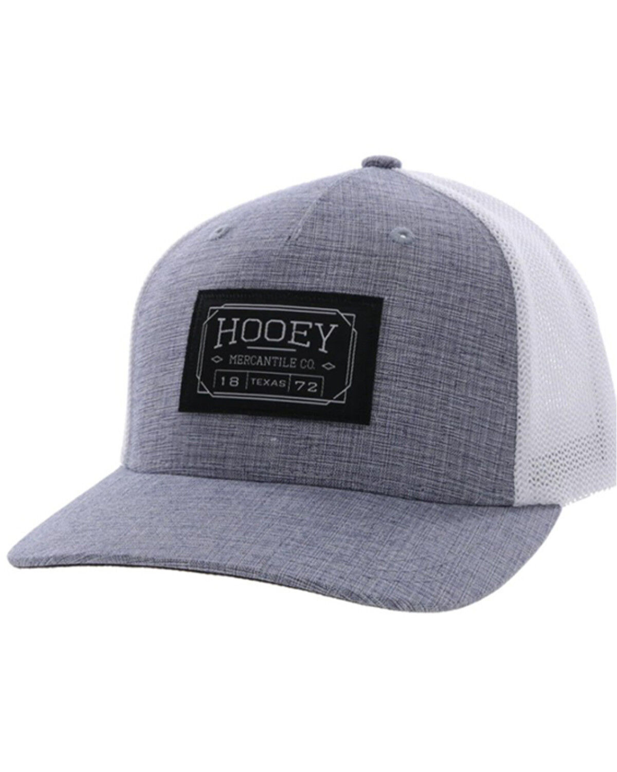 Image #1 - Hooey Men's Doc Logo Patch FlexFit Trucker Cap, Blue, hi-res