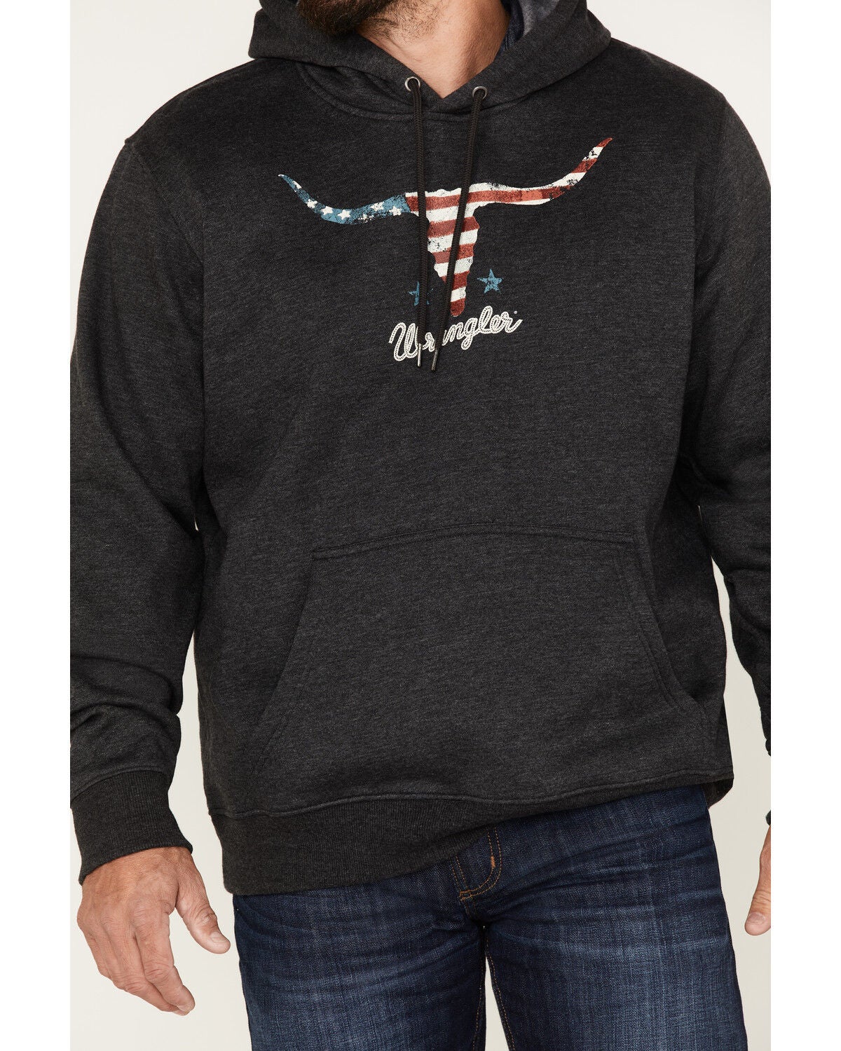 Image #3 - Wrangler Men's Longhorn Graphic Hooded Sweatshirt, , hi-res
