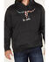 Wrangler Men's Longhorn Graphic Hooded Sweatshirt, Charcoal, hi-res