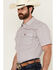Image #2 - Cowboy Hardware Men's Fleur Printed Short Sleeve Pearl Snap Western Shirt, White, hi-res