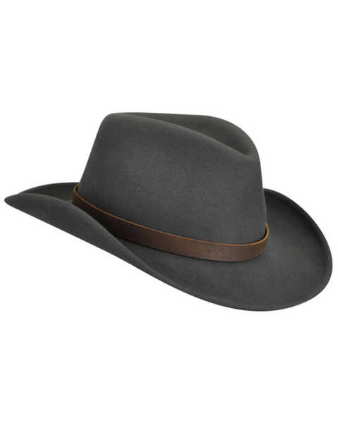 Image #2 - Bailey Men's Caliber Wool Felt Outback Hat, Grey, hi-res