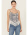 Image #2 - Idyllwind Women's Clemons Printed Studded Fringe Tank, Ivory, hi-res