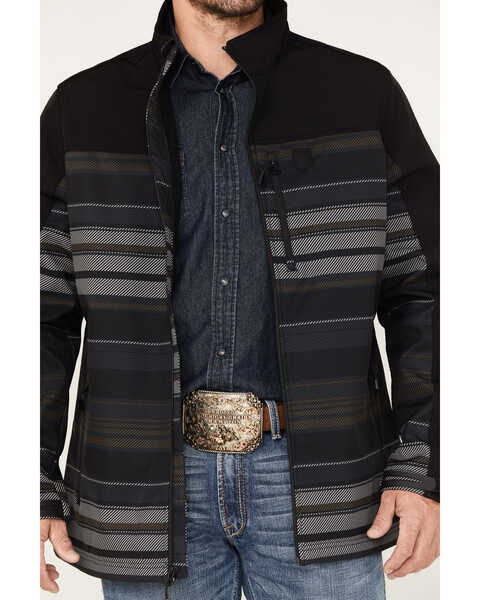 Image #3 - RANK 45® Men's Prescott Printed Softshell Jacket, Black, hi-res