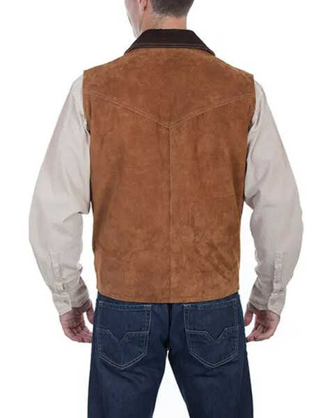 Image #5 - Scully Men's Two Tone Concealed Carry Suede Vest - Big , Coffee, hi-res