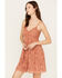Image #2 - Molly Bracken Women's Lace Button-Down Sleeveless Mini Dress, Rust Copper, hi-res
