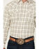 Image #3 - Cody James Men's Declaration Plaid Print Long Sleeve Snap Western Shirt, Cream, hi-res