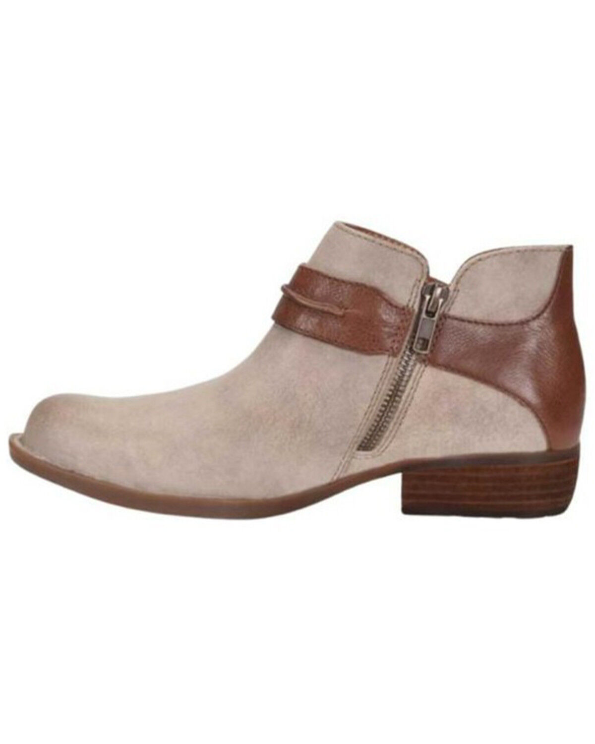 Image #3 - Born Women's Katie Short Bootie - Round Toe, Cream, hi-res