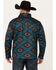 Image #4 - Ariat Men's Caldwell Southwestern Print 1/4 Zip Pullover, Dark Blue, hi-res