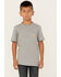 Image #2 - Carhartt Boys' Logo Pocket Short Sleeve T-Shirt, Charcoal, hi-res
