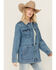 Image #2 - Wrangler Retro Women's Light Wash Denim Cinched Jacket, , hi-res