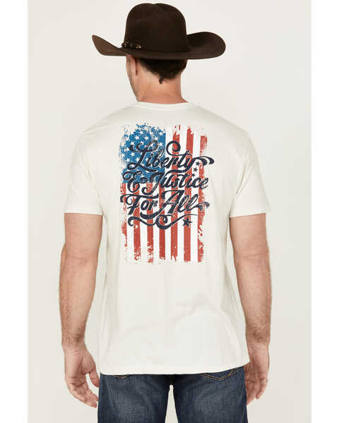 Image #1 - Cody James Men's Justice For All Short Sleeve Graphic T-Shirt , Tan, hi-res